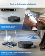 Robot Aspirador y Fregasuelos ECOVACS DEEBOT X9 Pro Omni, 16,600Pa, Rodillo OZMO Autolavable, ZeroTangle 3.0, Elevación