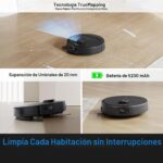 Robot aspiradora y trapeadora ECOVACS DEEBOT N20e Plus 10000Pa base autovaciante sin bolsa rodillo antienredos mapeo lás
