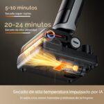 Aspiradora húmeda y seca DREAME H15 Pro HHR48A agua caliente 85°C succión 22KPa brazo robótico AI GapFree autolimpieza s
