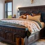 Juego de ropa de cama ecuestre Pierre HiEnd Accents TP2486CS-KG-OC tamaño King algodón satén marrón canela estampado her