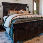 Juego de ropa de cama ecuestre Pierre HiEnd Accents TP2486CS-KG-OC tamaño King algodón satén marrón canela estampado her