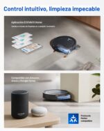 Robot Aspirador y Trapeador ECOVACS DEEBOT T80 Omni, Succión 18,000 Pa, Fregona Rodillo OZMO 220 RPM TruEdge, Navegación