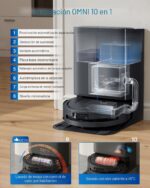 Robot Aspirador y Trapeador ECOVACS DEEBOT T80 Omni, Succión 18,000 Pa, Fregona Rodillo OZMO 220 RPM TruEdge, Navegación