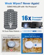 Robot Aspirador y Trapeador ECOVACS DEEBOT T80 Omni, Succión 18,000 Pa, Fregona Rodillo OZMO 220 RPM TruEdge, Navegación