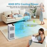 Aire acondicionado portátil Acekool dT6Yh8Rrr0bKV3gtgK3vNgQd6w 8000 BTU 3 en 1 deshumidificador ventilador cobertura 350