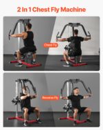 VEVOR, máquina de apertura de pecho, máquina especializada para tren superior para gimnasio en casa, apertura ajustable