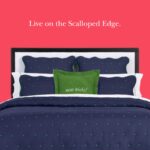 Juego de ropa de cama Kate Spade New York Keeco 43025040720E Full Queen 3 piezas algodón 100% borde festoneado reversibl