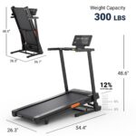 Caminadora plegable THERUN TB1543B motor sin escobillas 3.0 HP inclinación automática 0% a 12% para casa