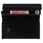 Weather Guard Modelo 121-5-04 Caja de Camión tipo Sillín, Aluminio, para Camiones de Tamaño Completo, Perfil Bajo, Negro