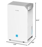 Deshumidificador AEOCKY LEO-Lite Energy Star 6.0 74 Pintas 4500 Pies Cuadrados con Compresor Inteligente, Humidistato y