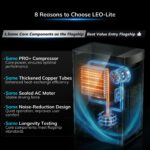 Deshumidificador AEOCKY LEO-Lite Energy Star 6.0 74 Pintas 4500 Pies Cuadrados con Compresor Inteligente, Humidistato y