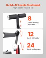 VEVOR Leg Press Machine, 700/550/440 LBS Capacity Lower Body Special Leg Machines, Adjustable Leg Strength Workout for H