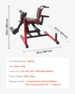 VEVOR Leg Press Machine, 700/550/440 LBS Capacity Lower Body Special Leg Machines, Adjustable Leg Strength Workout for H
