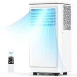 Aire acondicionado portátil COWSAR A5406-10K-CS 10000 BTU 4 modos enfría hasta 42 metros cuadrados control remoto pantal