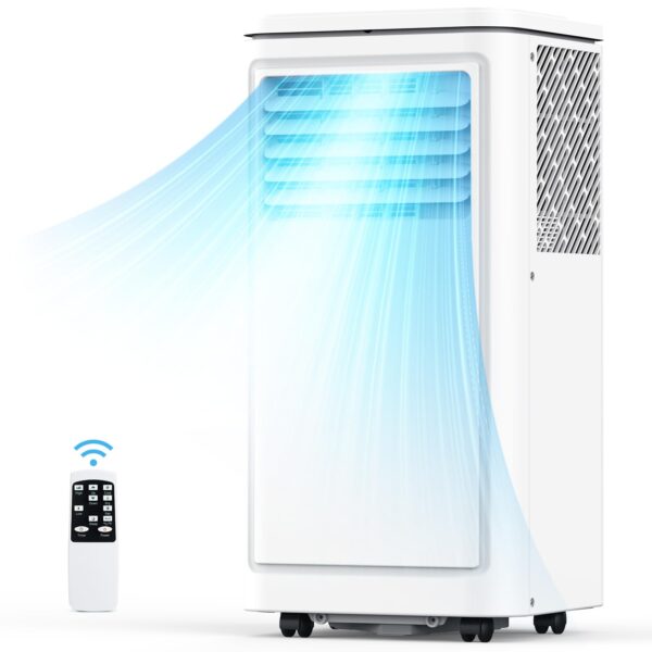 Aire acondicionado portátil COWSAR A5406-10K-CS 10000 BTU 4 modos enfría hasta 42 metros cuadrados control remoto pantal
