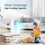 Aire acondicionado portátil COWSAR A5406-10K-CS 10000 BTU 4 modos enfría hasta 42 metros cuadrados control remoto pantal