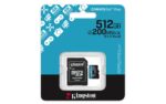 Kingston Canvas Go Plus 512GB Tarjeta microSD | Hasta 200 MB/s | Clase 10, UHS-I, U3, V30, A2 | SDCG4/512GB