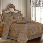 Juego de edredón jacquard estilo europeo Loom and Mill TOPLUXE LM-Brussels-Queen 9 piezas Queen ropa de cama en bolsa co