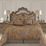 Juego de edredón jacquard estilo europeo Loom and Mill TOPLUXE LM-Brussels-Queen 9 piezas Queen ropa de cama en bolsa co