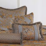Juego de edredón jacquard estilo europeo Loom and Mill TOPLUXE LM-Brussels-Queen 9 piezas Queen ropa de cama en bolsa co