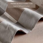 Juego de edredón jacquard geométrico King Madison Park E&E Co Ltd JLA Home MPS10-601 9 piezas gris pardo relleno alterna
