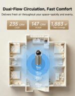 Purificador de aire inteligente Dreame CVF24A para hogar cobertura 700 m2 en 1 hora filtro 4 etapas doble salida de aire