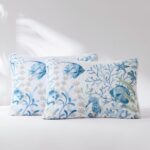 Juego de edredón Lush Decor Oceana Triangle Home Fashions EOWQT5PCKCL acuarela vida marina 5 piezas tamaño King Cal King