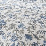 Juego de edredón reversible King Cal King Lillian estampado bloques Triangle Home Fashions ELBQT6PCKCL azul y salvia flo