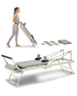 VEVOR Pilates Reformer Foldable, Suitable for Intermediate and Beginners Users, Pilates Equipment for Home Gym Studio Us