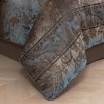 Juego de edredón paisley jacquard vintage 9 piezas TOPLUXE LM-Mehrangarh-King King con fundas europeas ropa de cama para