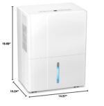 Deshumidificador Electactic D6550-ZA 50 Pintas para el Hogar, Cobertura 2300 pies², Tanque 4.8 L, Control de Humedad 30-
