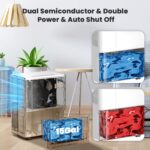 Deshumidificador Electactic D6550-ZA 50 Pintas para el Hogar, Cobertura 2300 pies², Tanque 4.8 L, Control de Humedad 30-