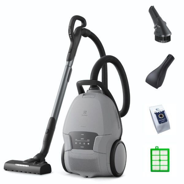 Aspiradora Canister con Bolsa Electrolux Ultimate800 EHVS80W5AG, HEPA, LED, Cable 6.4m, Boquilla 3 en 1