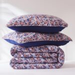 Juego de edredón floral algodón 3 piezas Lush Decor Triangle Home Fashions EACQT3PCKCU King Cal King morado estampado bo