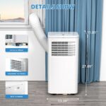 Aire acondicionado portatil 3 en 1 Antarctic Star NPL-06C/X1E 10000 BTU enfria hasta 42 m2 con control remoto temporizad