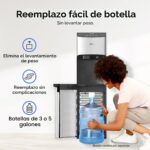 Dispensador de agua con fábrica de hielo Brio CLBL520SCIC de carga inferior autolimpiante UV con pantalla táctil para ga