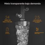 Dispensador enfriador de agua con máquina de hielo Brio CLBL420SCIC ICE 420 carga inferior para garrafón de 20 litros 5