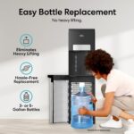 Dispensador enfriador de agua con máquina de hielo Brio CLBL420SCIC ICE 420 carga inferior para garrafón de 20 litros 5