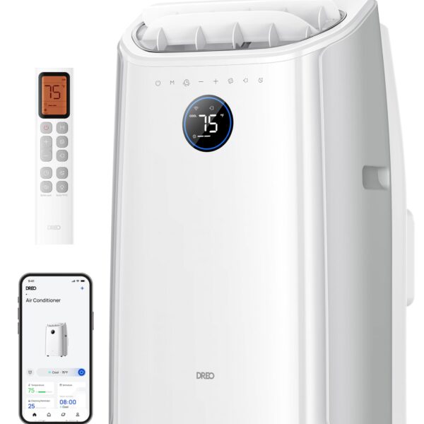 Aire acondicionado portátil DREO DR-HAC005S 12000 BTU ASHRAE 8000 BTU DOE 3 en 1 enfriador ventilador deshumidificador W