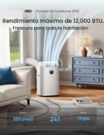 Aire acondicionado portátil DREO DR-HAC005S 12000 BTU ASHRAE 8000 BTU DOE 3 en 1 enfriador ventilador deshumidificador W