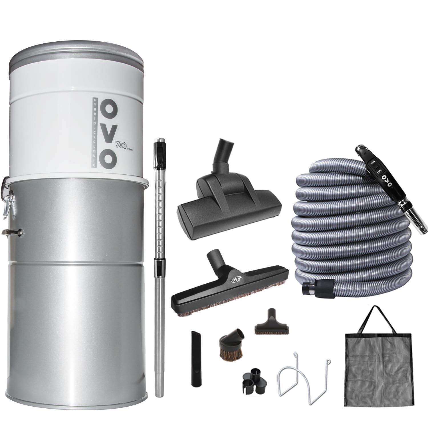 Version 1.0.0 Aspiradora Central OVO PAK70DP.+35 700 Airwatts 35L Filtracion Hibrida kit Deluxe Plus 35 pies