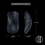 Mouse Inalámbrico Razer DeathAdder V4 Pro 56g HyperSpeed Gen-2 Sensor Focus Pro 45K DPI Rueda Óptica