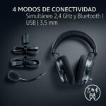 Auriculares Inalámbricos Gaming Razer BlackShark V3 Pro ANC 70h Multimodo 2.4GHz Bluetooth USB Micrófono Desmontable