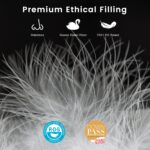 Edredón de fibra de plumón de ganso LeWinBedding YS-108x98 talla California King 750 poder de relleno algodón orgánico 1