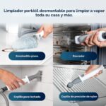 Mopa de vapor desmontable 5 en 1 SharkNinja Lift-Away S3972BRN pisos duros sellados cocinas baños tapicería autos lechad