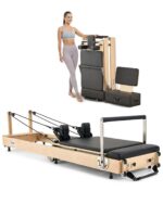VEVOR Pilates Reformer, Reformer Pilates Machine with Cadillac Trapeze Table or Tower & Mat, Pilates Equipment for Home