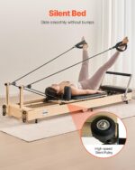 VEVOR Pilates Reformer, Reformer Pilates Machine with Cadillac Trapeze Table or Tower & Mat, Pilates Equipment for Home