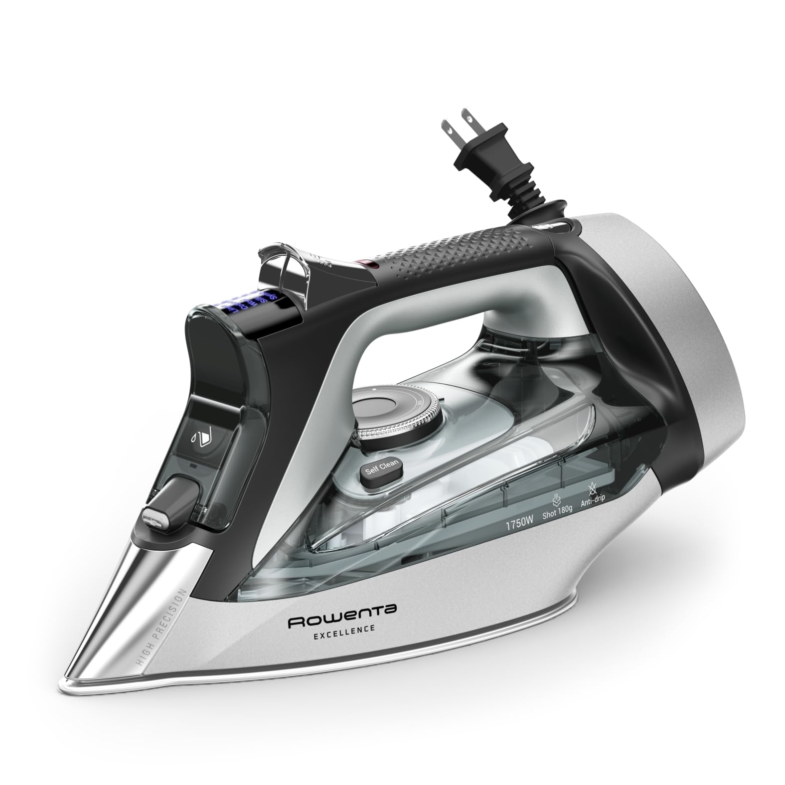 Version 1.0.0 Plancha de Vapor Rowenta Focus Excellence DW5432U1 1750 W Cable Retráctil Pantalla LED Suela Microsteam HD 400 Orificios