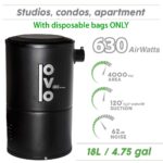 Aspiradora central compacto OVO PAK63-.18CD 630 vatios 18L 4.75 galones kit accesorios alfombras 30 pies condominio bols