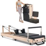 VEVOR Pilates Reformer, Reformer Pilates Machine with Cadillac Trapeze Table or Tower & Mat, Pilates Equipment for Home